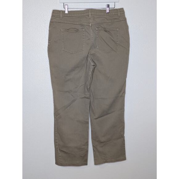 Christopher & Banks Women’s Tan Stretch Crop Pants Size 14 - Picture 5 of 9